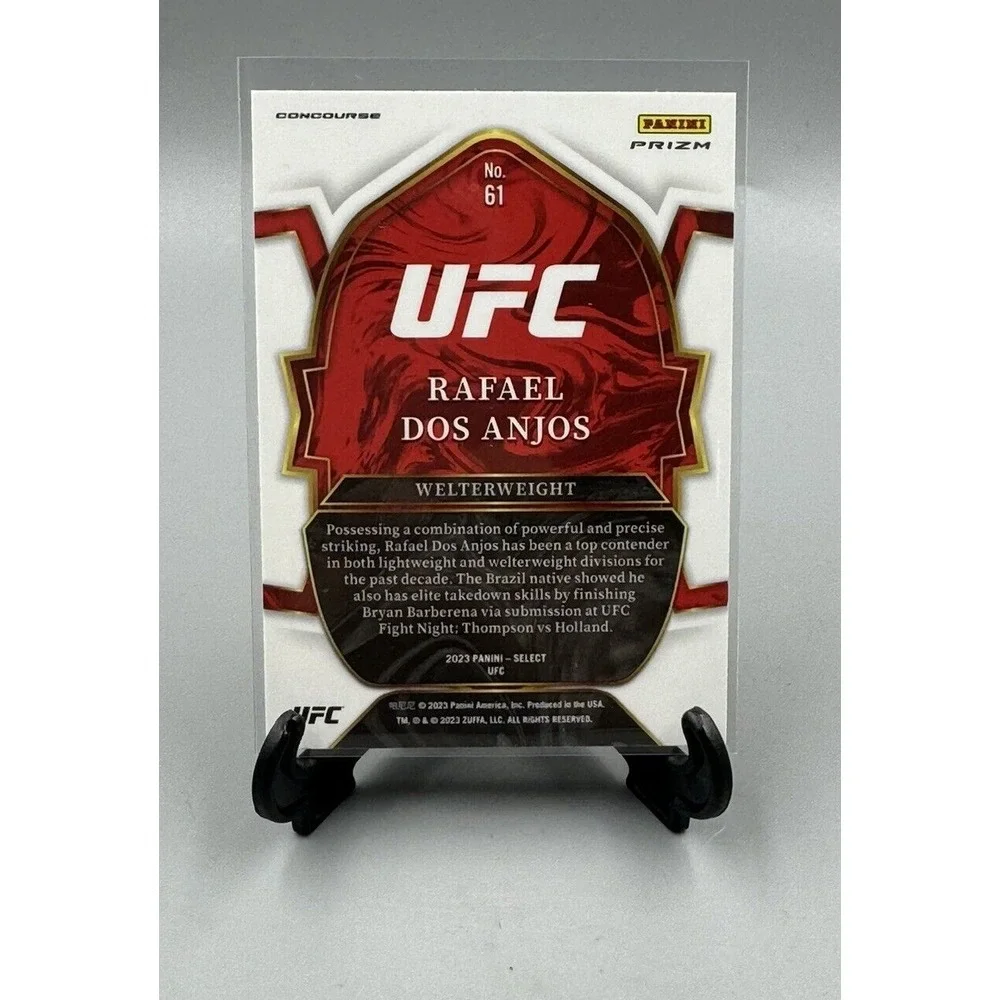 2023 #61 Rafael Dos Anjos Panini Select UFC Concourse Silver Holo‎
